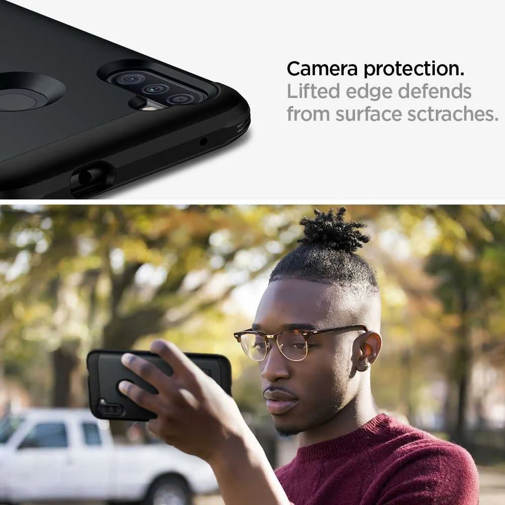 Dėklas Spigen Tough Armor Samsung M115 M11 juodos spalvos ACS00857