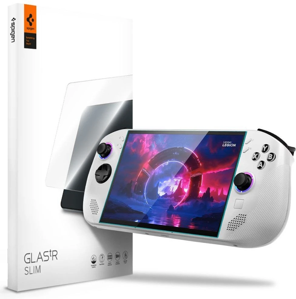 Spigen Glas.tR Slim 2-pack apsauginis stiklas skirtas Lenovo Legion GO S – juodos spalvos
