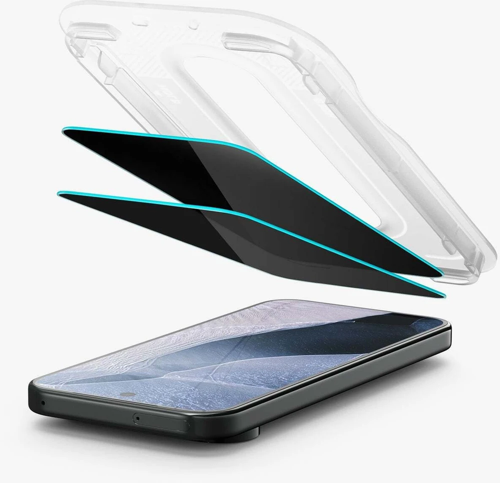 PRIVATUMĄ UŽTIKRINANTIS STIKLAS Spigen GLAS.TR EZ FIT PRO AC 2-PACK GOOGLE PIXEL 9 PRO XL / 10 PRO XL / 11 PRO XL PRIVACY