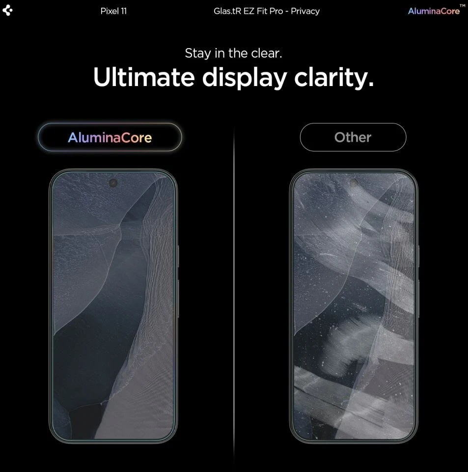 PRIVATUMĄ UŽTIKRINANTIS STIKLAS SPIGEN GLAS.TR EZ FIT PRO AC 2-PACK GOOGLE PIXEL 10 / 11 PRIVACY