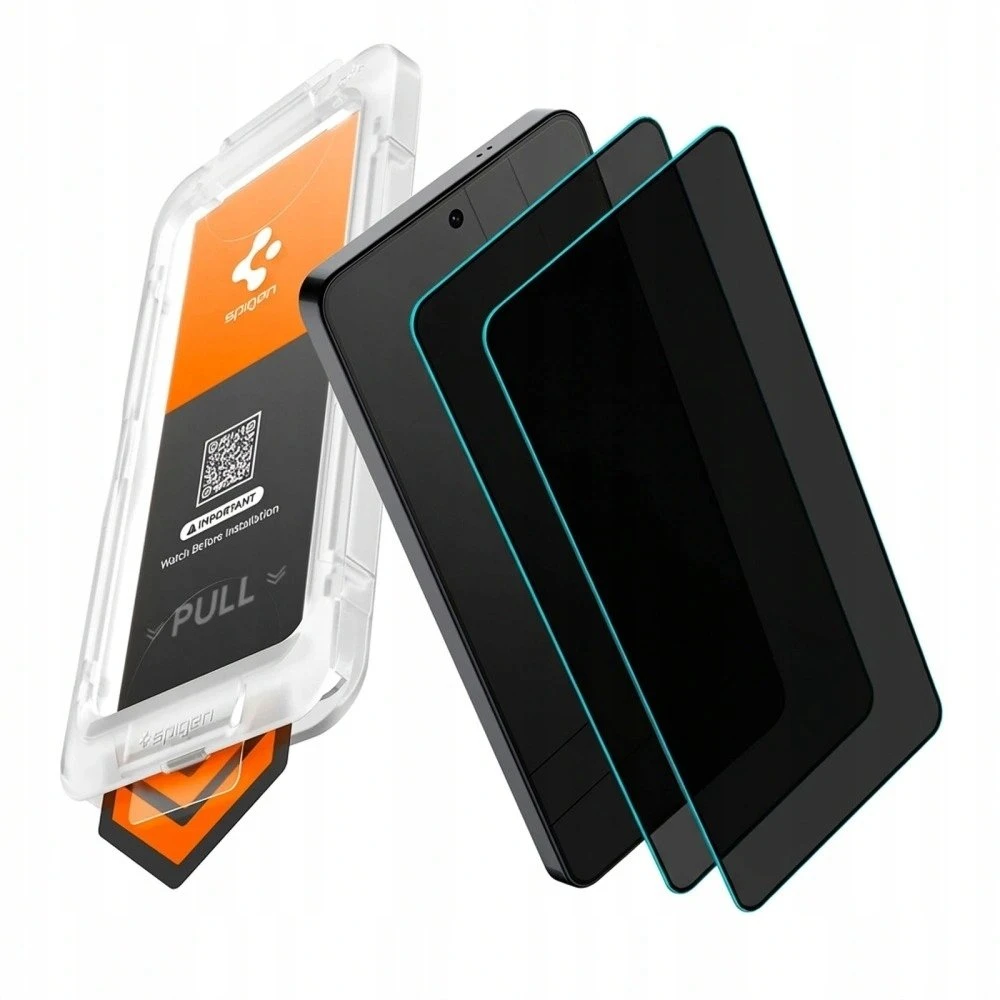 „Spigen Glass tR EZ Fit Pro HD“ (privatumo) 2 vnt., skaidrūs – „Samsung Galaxy S26+“