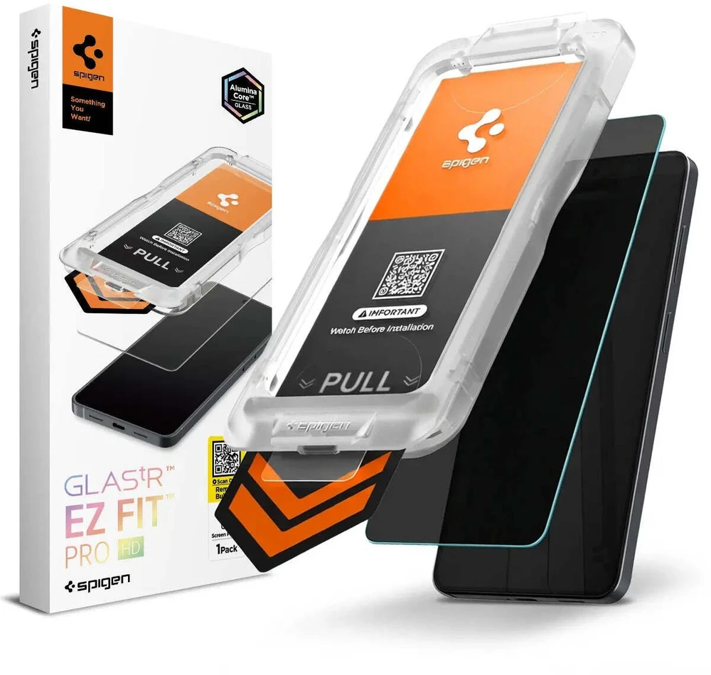 Privatumą užtikrinantis stiklas Spigen GLAS.TR „EZ FIT PRO AC” HD Samsung Galaxy S26+ PLUS PRIVACY