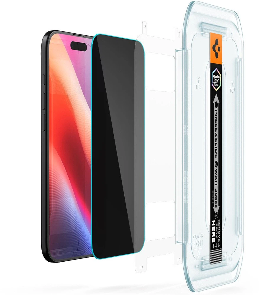 Ekrano apsauginis stiklas Spigen Glass tR EZ Fit (Privacy) 2 Pack, transparency - iPhone Air