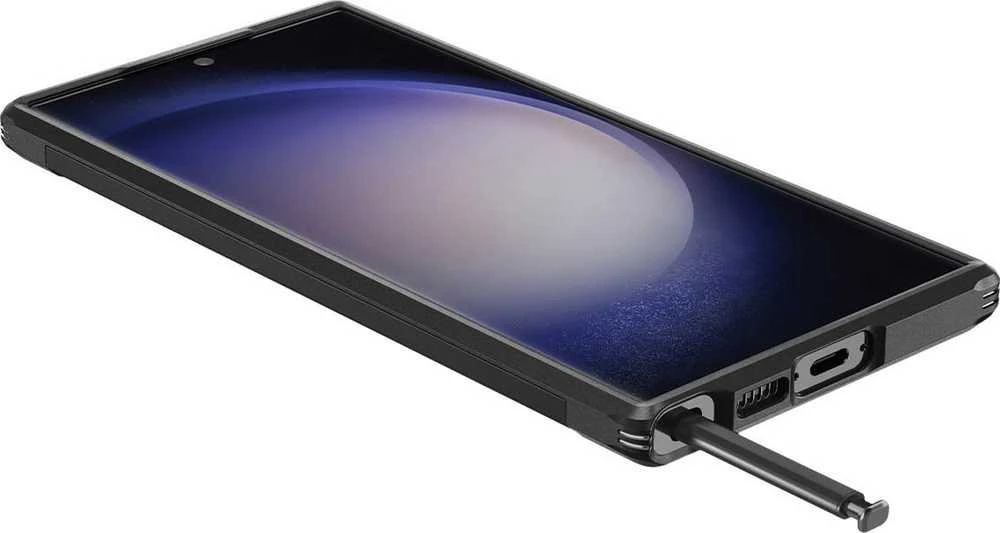 Spigen Tough Armor dėklas skirtas Samsung Galaxy S23 Ultra, spalva - Juoda