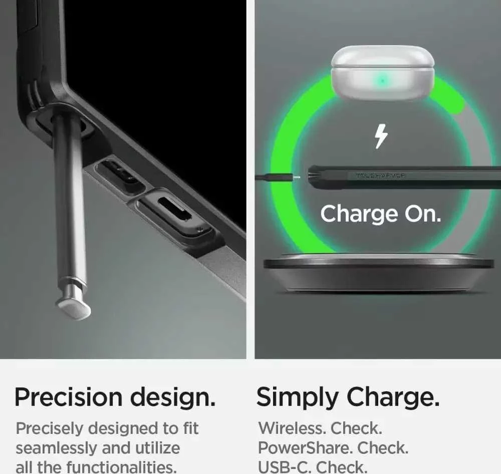 Spigen Tough Armor dėklas skirtas Samsung Galaxy S23 Ultra, spalva - Abyss Green