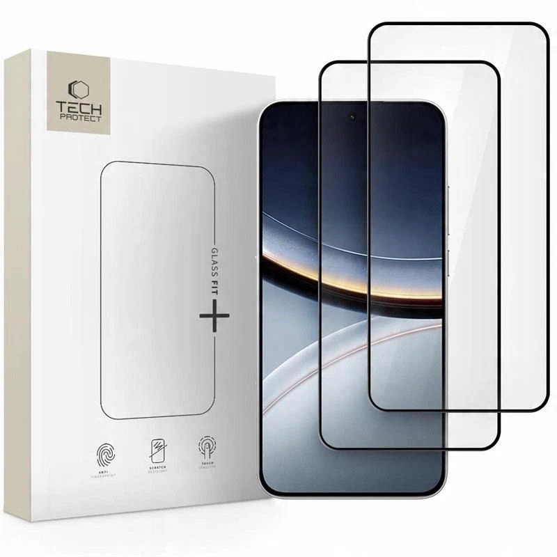 Spigen Tech-Protect Glass Fit+ 2-pack apsauginis stiklas skirtas Xiaomi Poco F7 5G – juodos spalvos