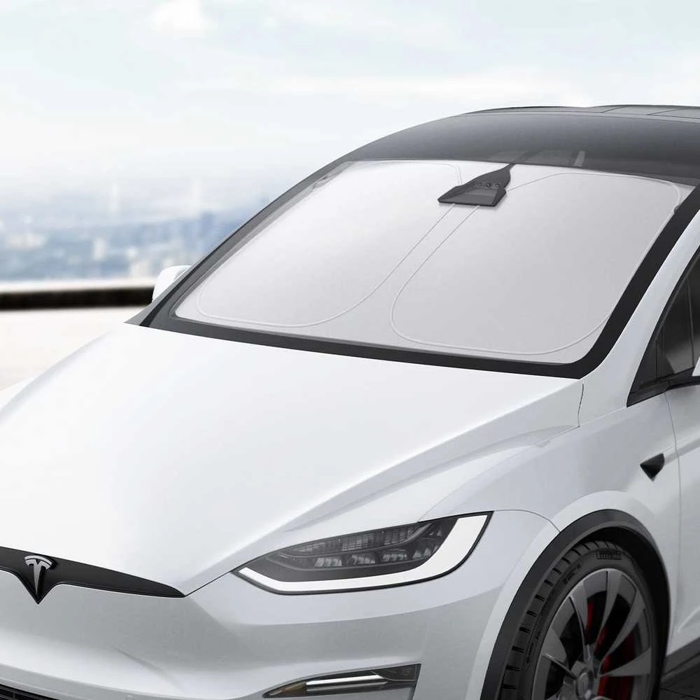 Spigen Tesla automobilio priekinio stiklo saulės skydelis, juodas - Tesla Model X