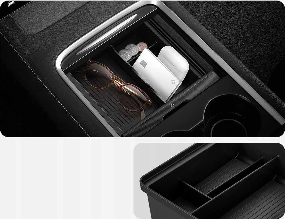 Spigen Tesla centrinės konsolės organizatorius, juodas - Model Y/3