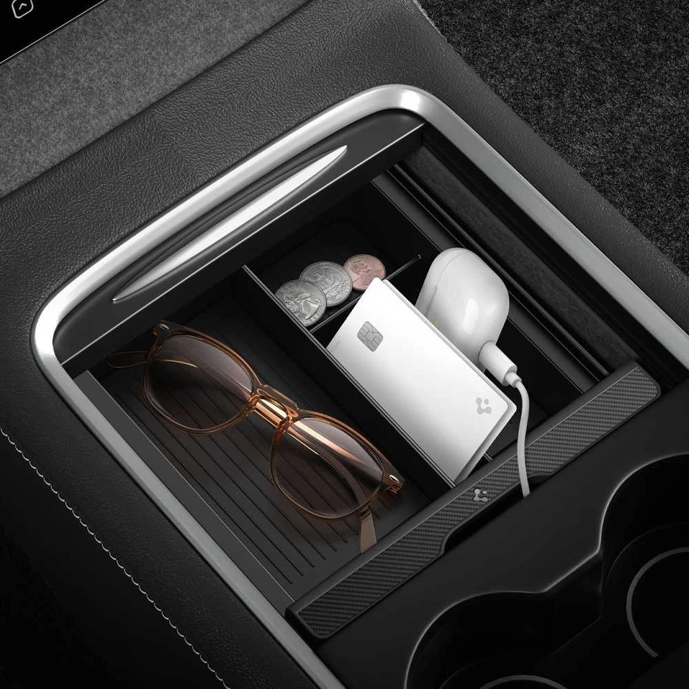 Spigen Tesla centrinės konsolės organizatorius, juodas - Model Y/3