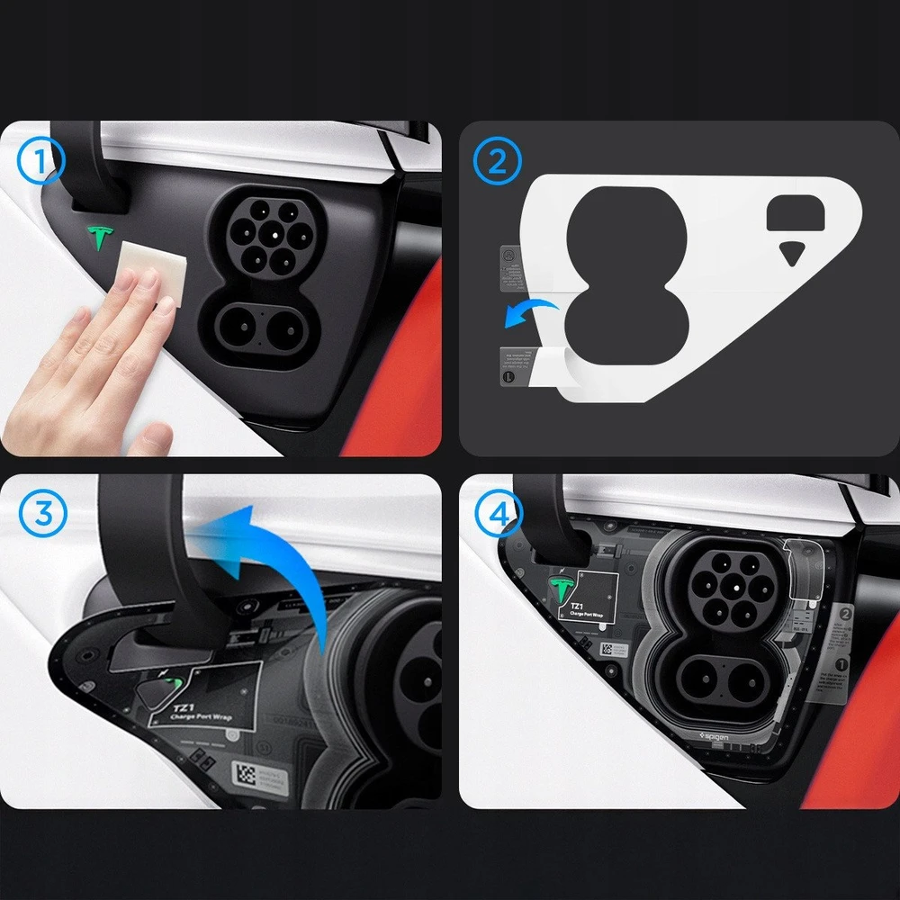 Spigen Tesla įkrovimo lizdo apsauga, zero one - Tesla Model Y/3