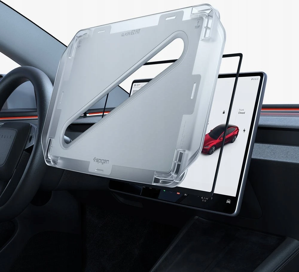 Spigen Tesla EZ Fit antirefleksinė ekrano apsauga, 1 vnt., skaidri - Tesla Model 3 2024