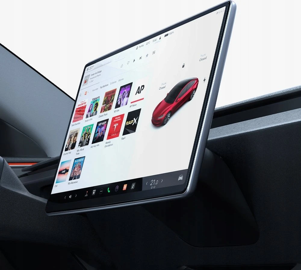 Spigen Tesla EZ Fit antirefleksinė ekrano apsauga, 1 vnt., skaidri - Tesla Model 3 2024