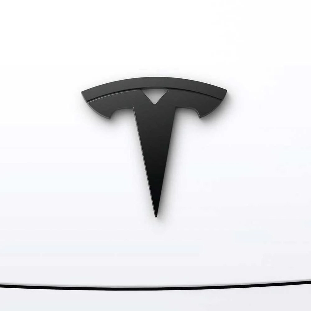 Spigen Tesla priekinės emblemos pilnas dangtelis, juodas - Tesla Model 3 2024