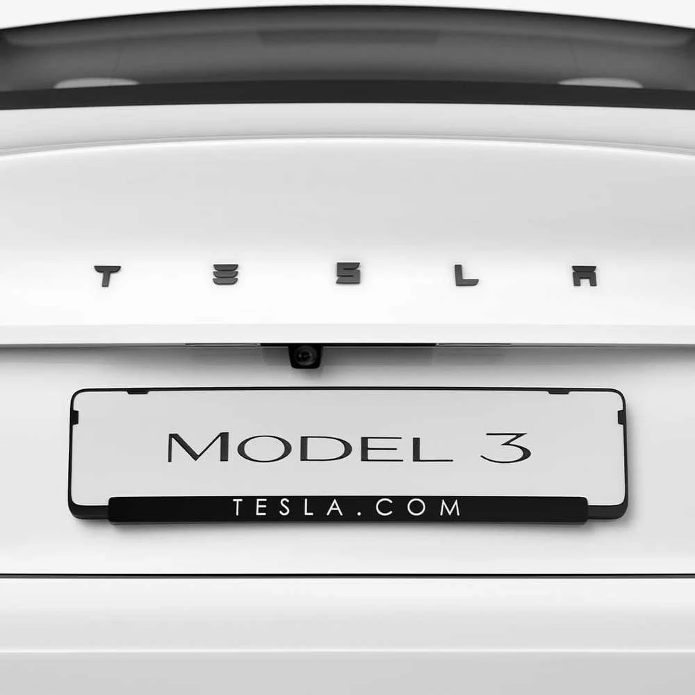 Spigen Tesla galinės emblemos (logotipo) pilnas dangtelis, juodas - Tesla Model 3 2024