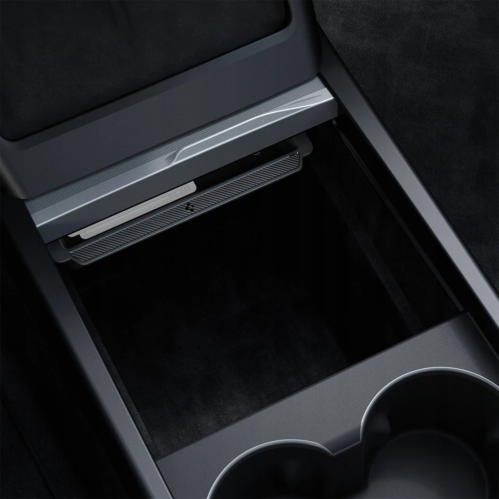 Spigen Tesla stumdomas konsolės organizatorius (apatinis), juodas - Tesla Model 3 2024