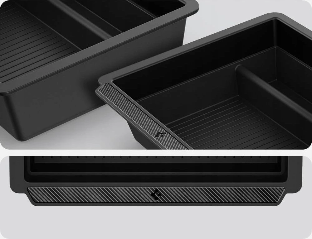 Spigen Tesla stumdomas konsolės organizatorius (apatinis), juodas - Tesla Model 3 2024