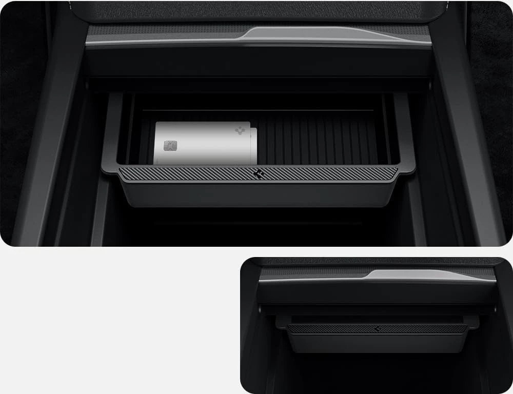 Spigen Tesla stumdomas konsolės organizatorius (apatinis), juodas - Tesla Model 3 2024