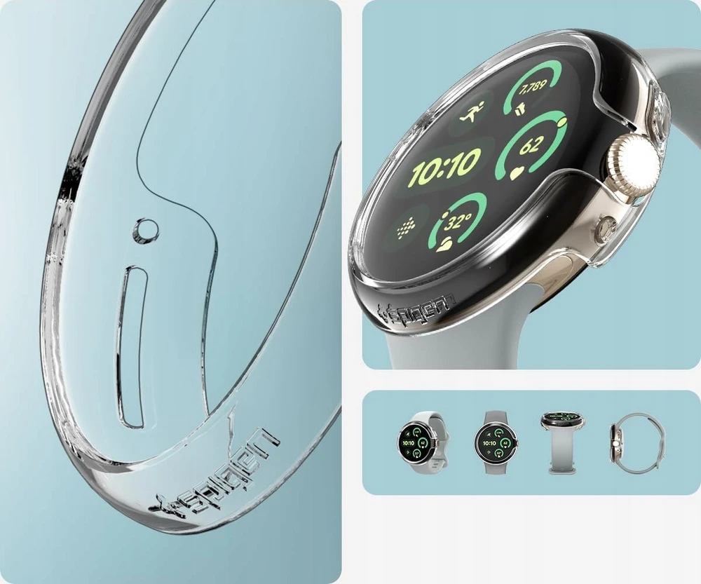Spigen Plonas, skaidrus – „Google Pixel Watch 3/2/1“ (41 mm)