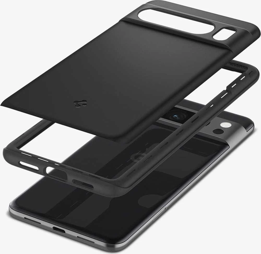 Dėklas Spigen Thin Fit, juodas - Google Pixel 8 Pro