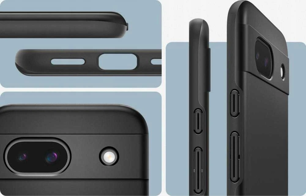 Spigen Thin Fit – dėklas skirtas Google Pixel 8A Juodas