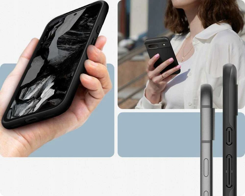 Spigen Thin Fit – dėklas skirtas Google Pixel 8A Juodas
