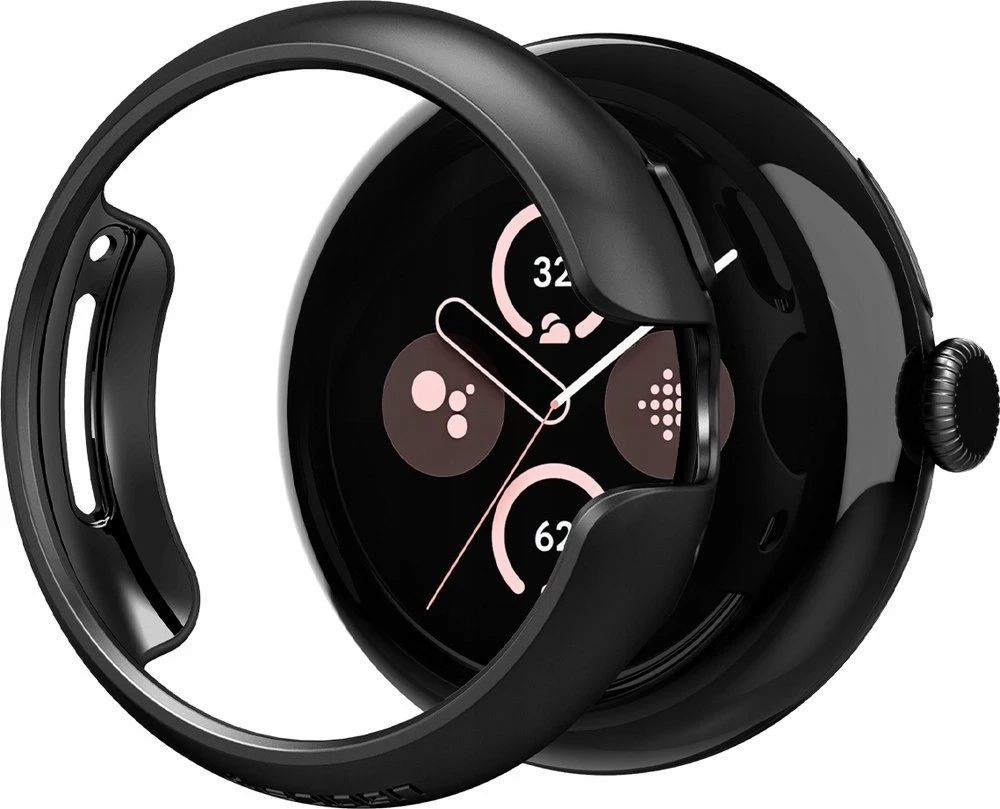 Spigen Thin Fit, juodas - Google Pixel Watch 3/2/1 (41mm)