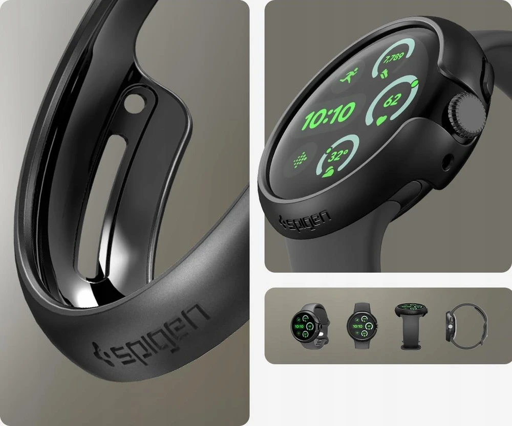 Spigen Thin Fit, juodas - Google Pixel Watch 3/2/1 (41mm)