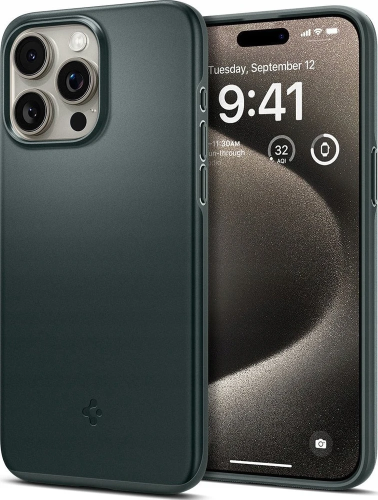 Spigen Thin Fit MagSafe Apple iPhone 16 Pro Max – dėklas telefonui žalios spalvos