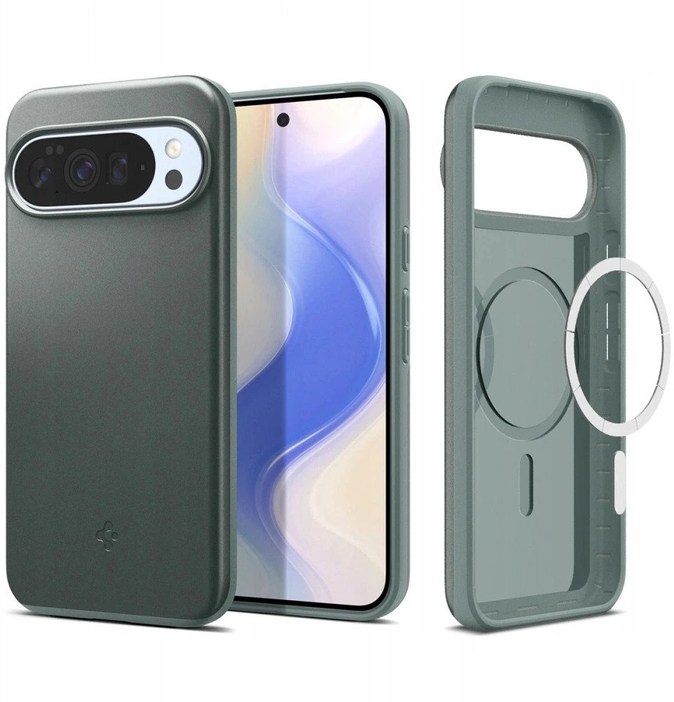 Spigen Thin Fit Mag MagSafe – dėklas skirtas Google Pixel 10 / 10 Pro Sage Žalias