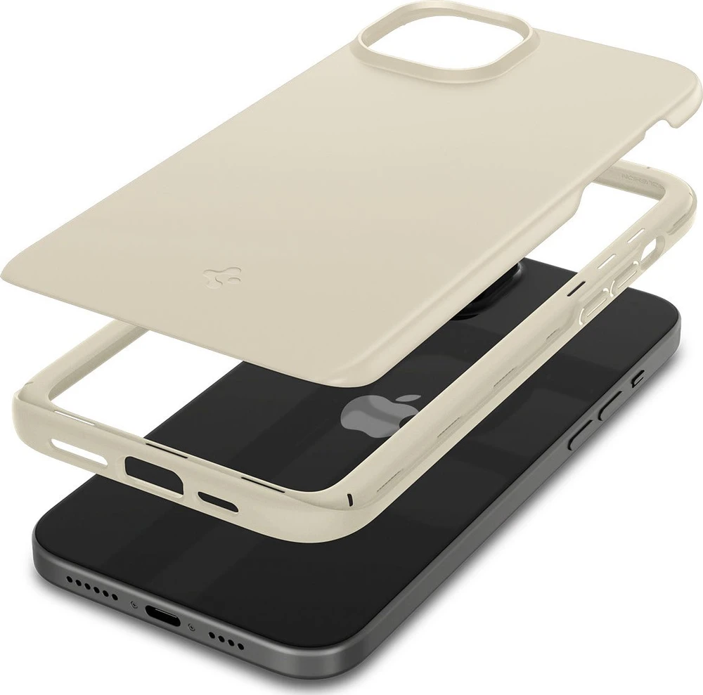 Spigen Thin Fit dėklas skirtas Apple iPhone 15 Plus,  spalva - Mute Beige