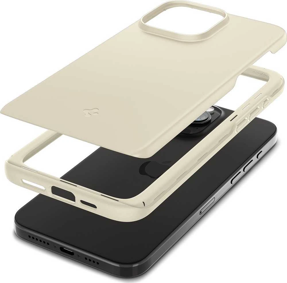 Spigen Thin Fit dėklas skirtas Apple iPhone 15 Pro,  spalva - Mute Beige