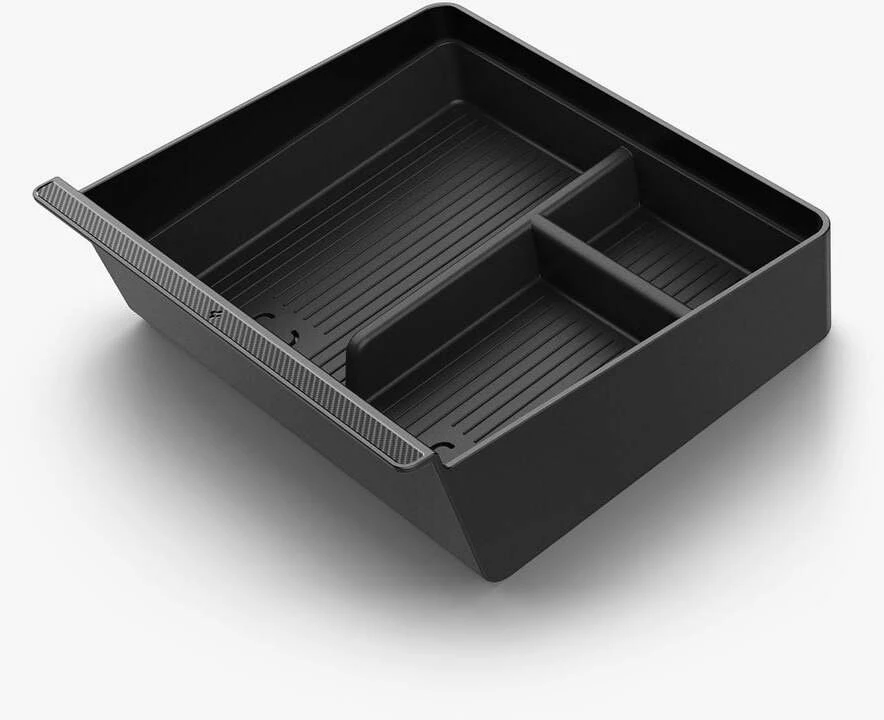 Spigen Tesla centrinės konsolės organizatorius (apatinis), juodas - Tesla Model 3 2024 m.
