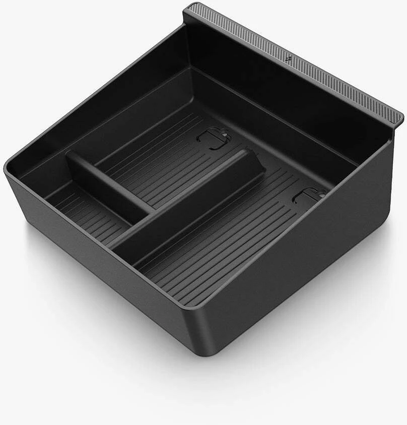 Spigen Tesla centrinės konsolės organizatorius (apatinis), juodas - Tesla Model 3 2024 m.