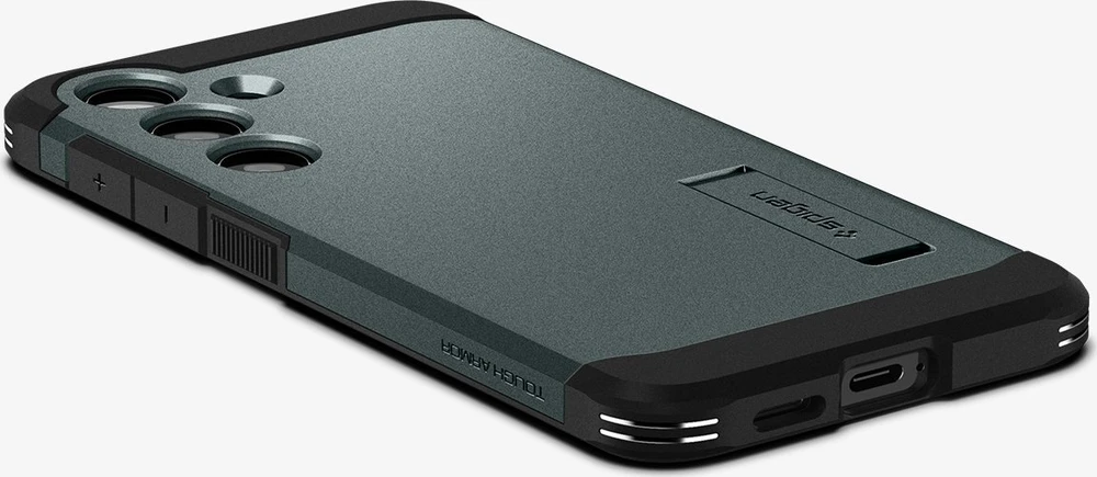 Spigen Tough Armor dėklas, skirtas Samsung Galaxy S24 abyss žalios spalvos