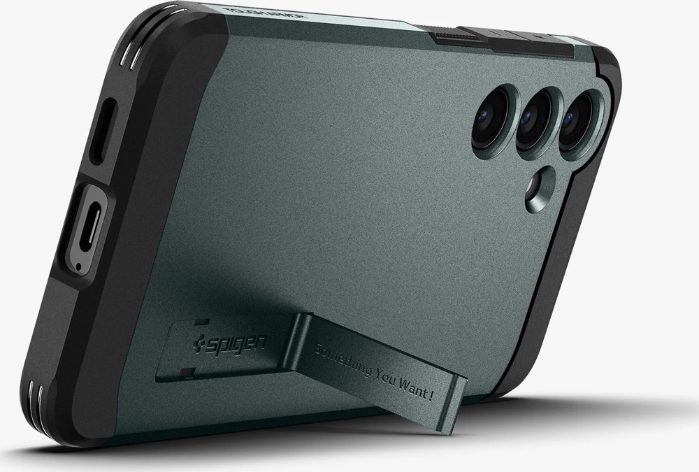 Spigen Tough Armor dėklas, skirtas Samsung Galaxy S24 abyss žalios spalvos