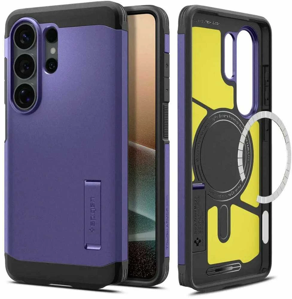 Spigen Tough Armor Mag MagSafe dėklas skirtas Samsung Galaxy S26 Ultra – violetinės spalvos