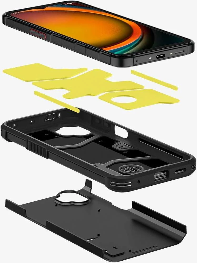 Dėklas Spigen Tough Armor skirtas Samsung Galaxy XCover 7 Pro juodos spalvos