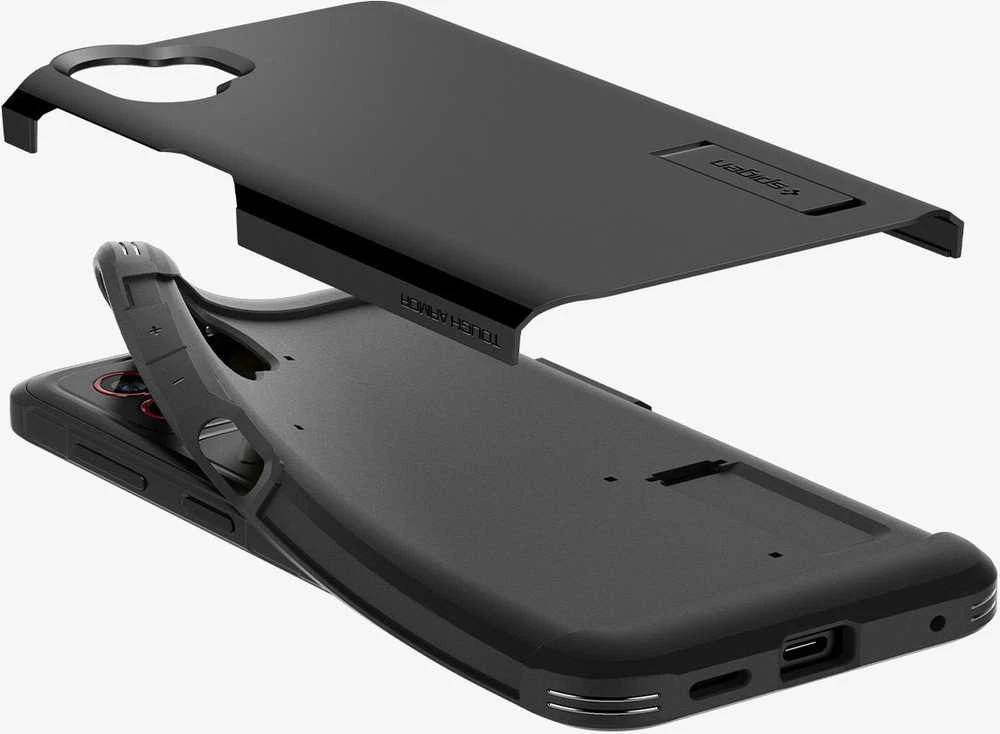 Dėklas Spigen Tough Armor skirtas Samsung Galaxy XCover 7 Pro juodos spalvos