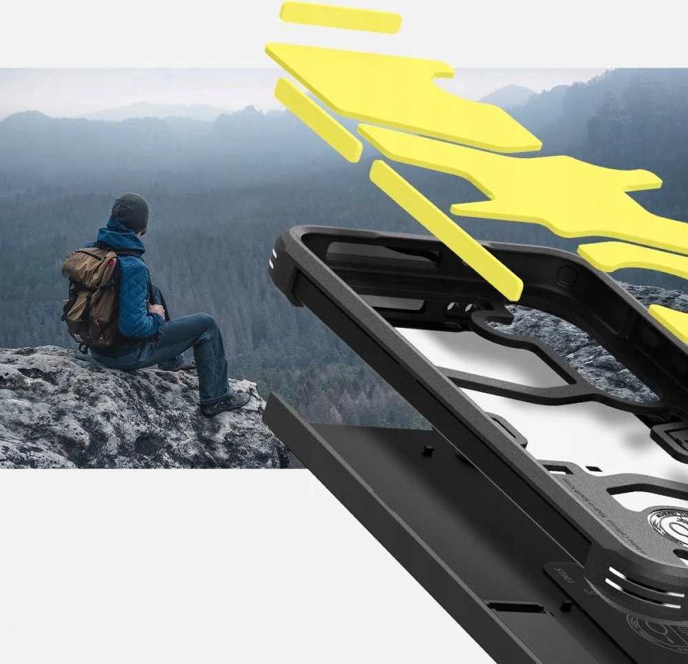 Spigen Tough Armor – dėklas skirtas Samsung Galaxy S24 FE Juodas