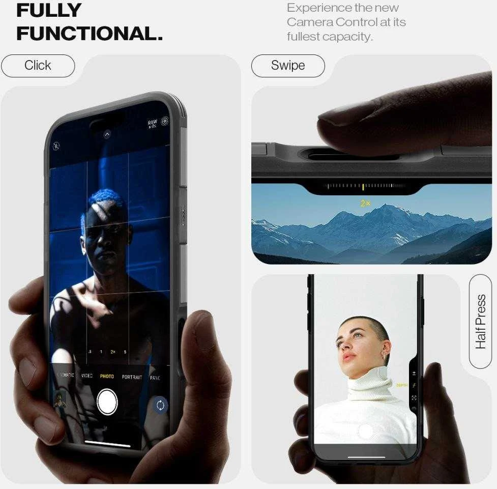 Spigen Tough Armor "T" Mag MagSafe dėklas iPhone 16 Pro - juodas