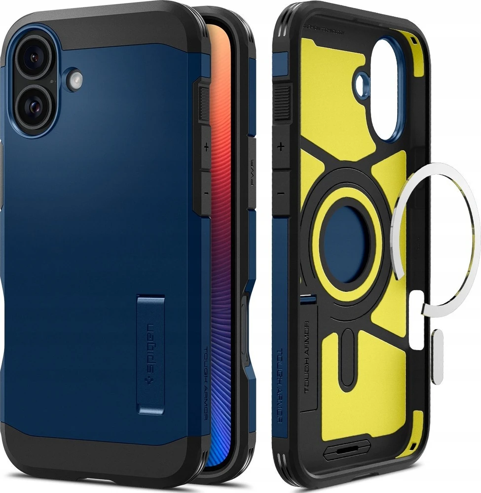Dėklas „Spigen Tough Armor MagSafe“, tamsiai mėlynas mėlynas – Apple iPhone 16