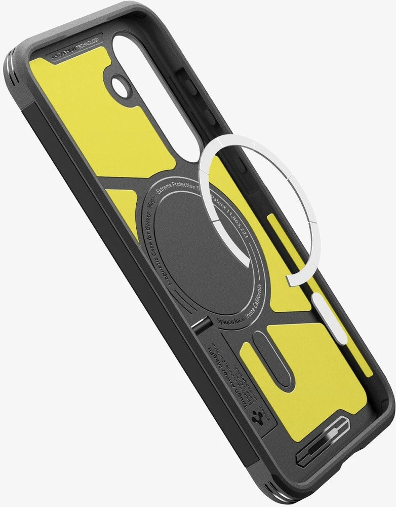 „Spigen Tough Armor MagSafe“ dėklas, juodas - „Samsung Galaxy S25 FE“