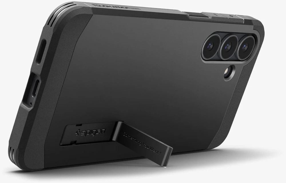 „Spigen Tough Armor MagSafe“ dėklas, juodas - „Samsung Galaxy S25 FE“