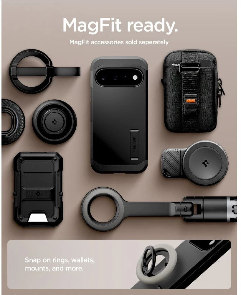 SPIGEN TOUGH ARMOR MAG MAGSAFE DĖKLAS GOOGLE PIXEL 11 Juodas