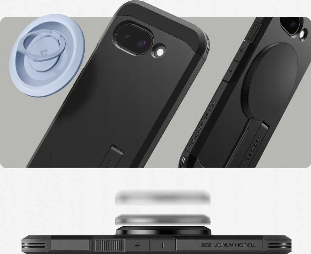 Spigen Tough Armor Mag MagSafe dėklas, skirtas Google Pixel 9A - juodas