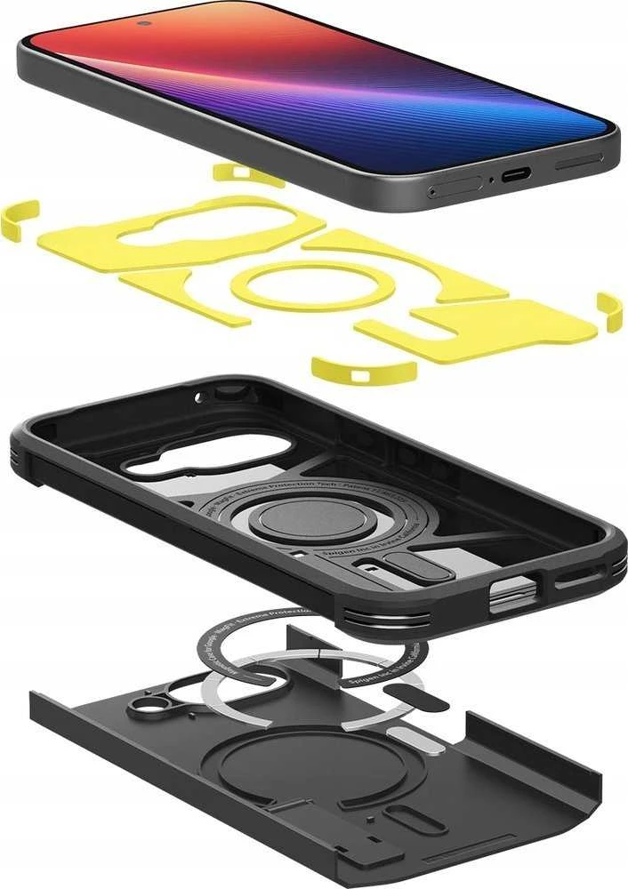 Spigen Tough Armor Mag MagSafe dėklas, skirtas Google Pixel 9A - juodas