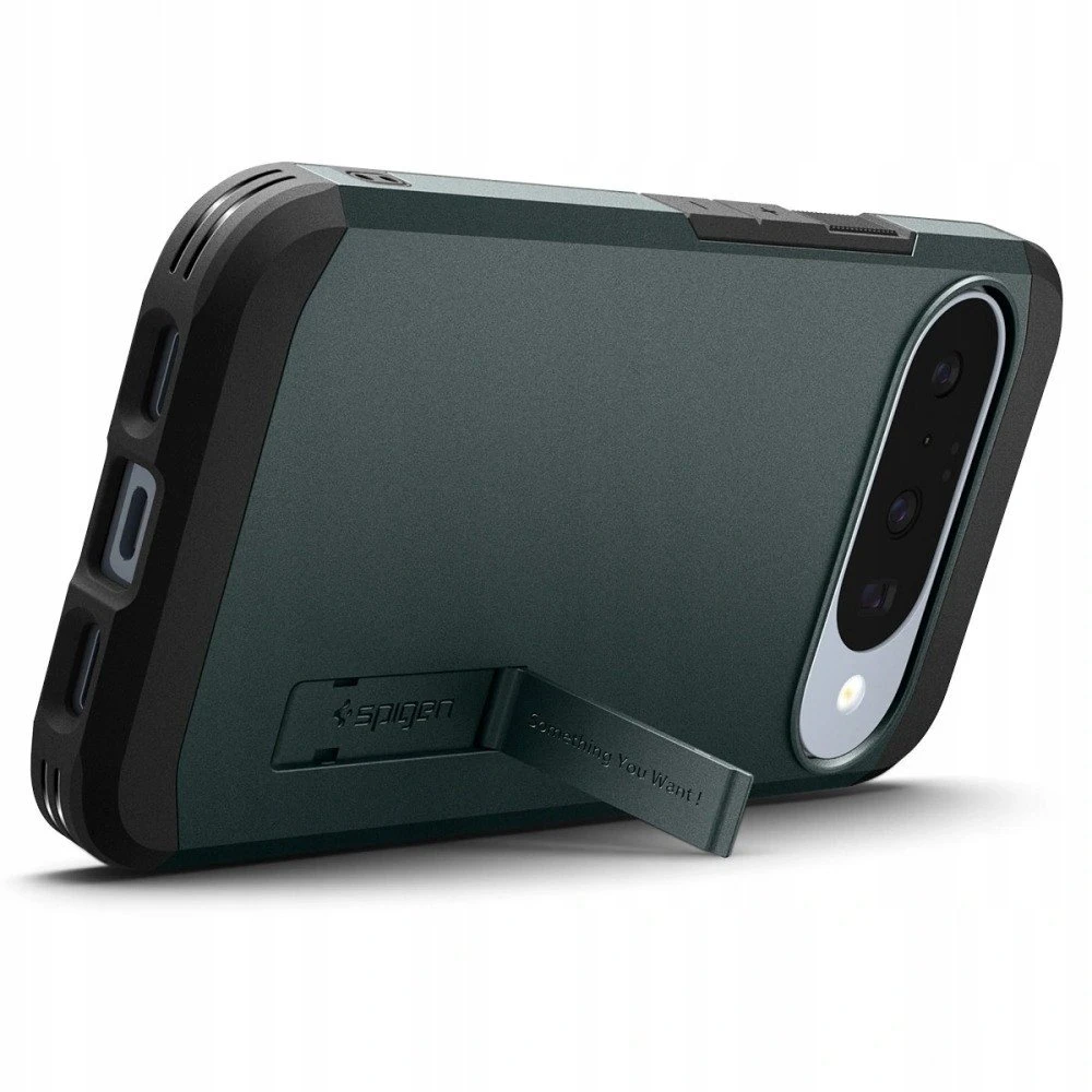 Spigen Tough Armor Mag MagSafe dėklas skirtas Google Pixel 10 / 10 Pro – žalios spalvos