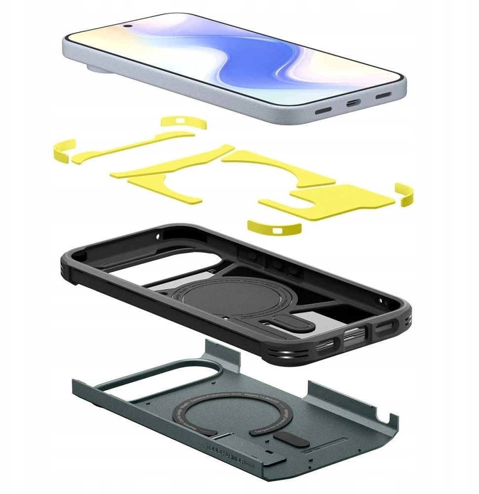 Spigen Tough Armor Mag MagSafe dėklas skirtas Google Pixel 10 / 10 Pro – žalios spalvos