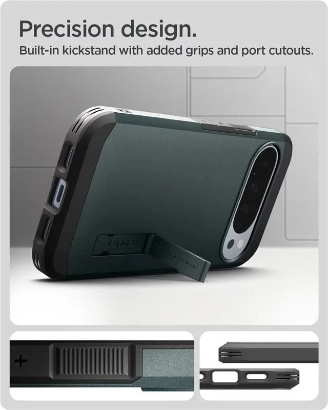 Dėklas „Spigen Tough Armor MagSafe“, bedugnės žalios spalvos – „Google Pixel 10 Pro XL“