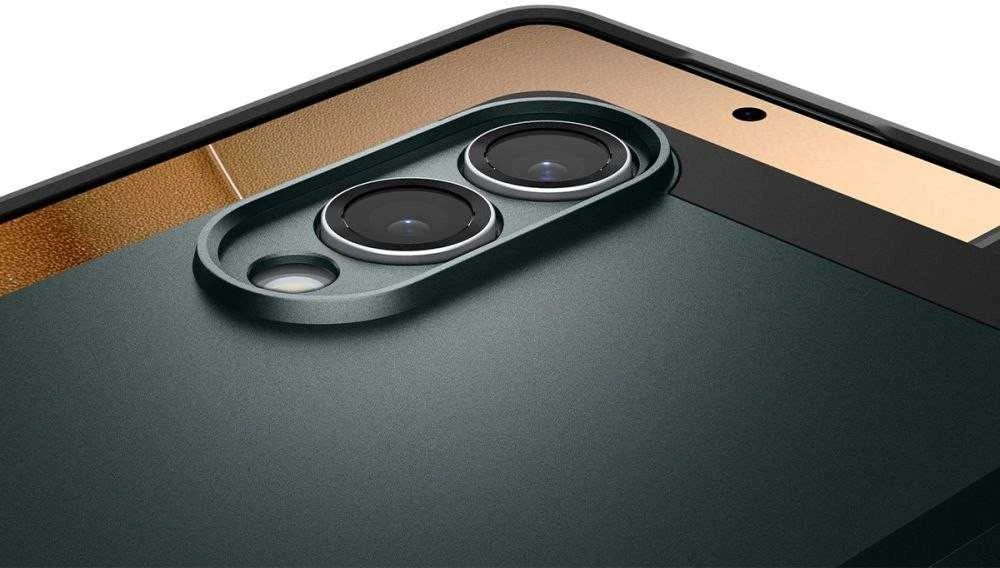 Spigen Tough Armor MagSafe dėklas skirtas Samsung Galaxy S25 Edge – Žalias/juodos spalvos